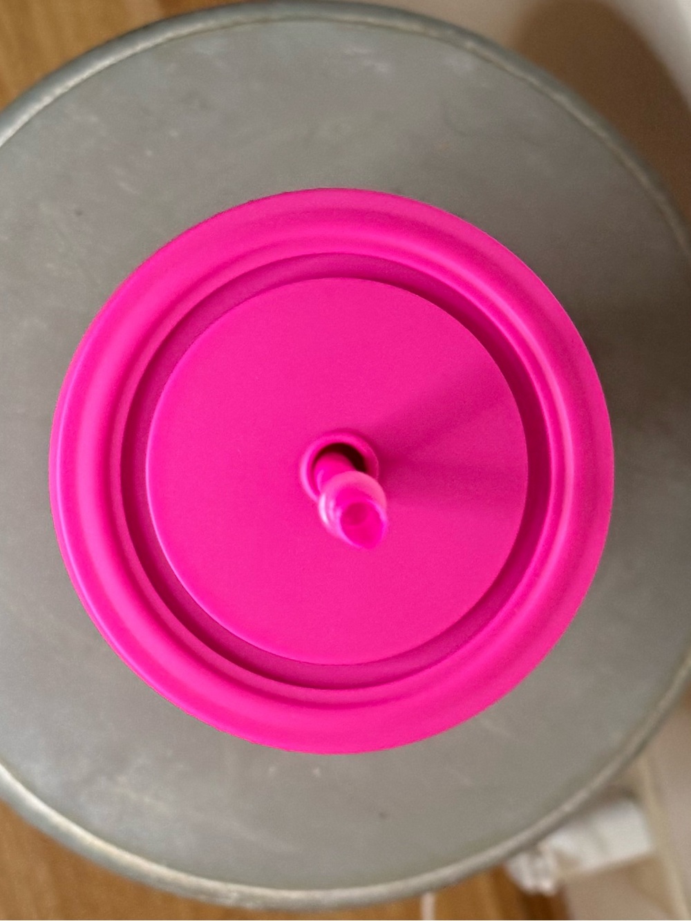 Dunkin'Donuts Pink Stripe Reusable Tumbler with Lid - Picture 4 of 5